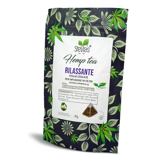 HempTea Tisana Rilassante con Canapa & Stevia contiene 15 filtri