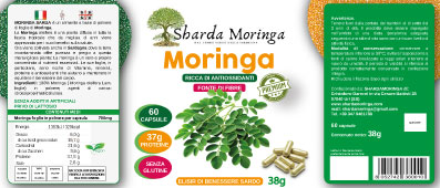 etichetta capsule moringa